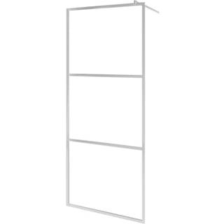 brusevæg med klart ESG-glas 80x195 cm