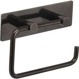 Saniscan IH30210 Interio Home Toiletpapirholder med bagplade i sort krom