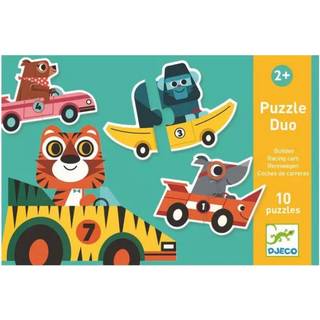 Djeco puslespil duo Racerbiler