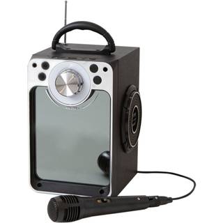 Karaokemaskine m. bluetooth + lys - Sort