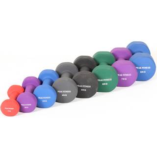 Peak Fitness Neopren Håndvægtsæt 1-8 kg.