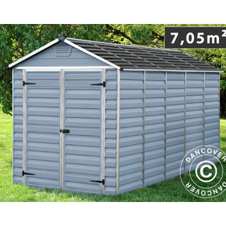 Redskabsskur Redskabsrum Haveskur polycarbonat SkyLight, Palram/Canopia, 1,85x3,04x2,17m,5,62m²,Grå