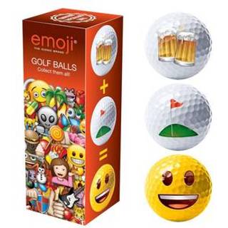 Emoji 3 Pack Fun Golf Balls - Golf / Beer / Happy