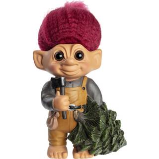 Lykketrold Grandam Far julefigur rød 19 cm