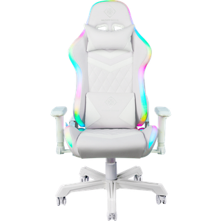 DELTACO WCH90 RGB Gamer Stol, Hvid