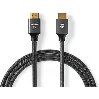 Nedis Ultra High Speed HDMI ™ kabel | HDMI™ Stik | HDMI™ Stik | 8K@60Hz | 48 Gbps | 1.00 m | Runde | 6.3 mm | Antracit / Gun Metal Grå | Cover Window Box
