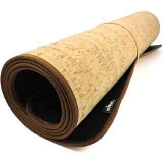 Kork Yogamåtte, kork granulat - latex bagside