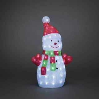Snemand, akryl, 88 LED, H50 cm, hvid