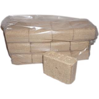Lyse træbriketter 10 kg 96 pk. pr. palle = 960kg