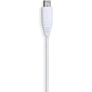 GEAR Ladekabel MicroUSB 0.3m Rundt Kabel Hvid