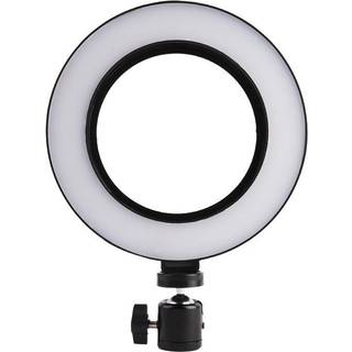 Roterbar selfie på stativ med LED-lys, 20 cm - Sort