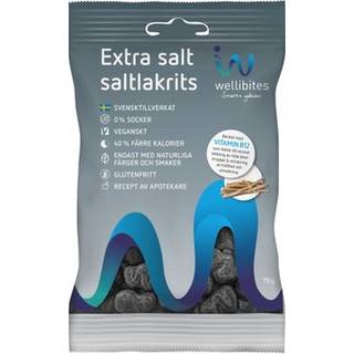 Wellibites Extra Salt Saltlakrids, 70 g