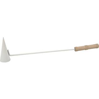 Elegant Lyseslukker i Hvidlakeret Metal, 33 cm