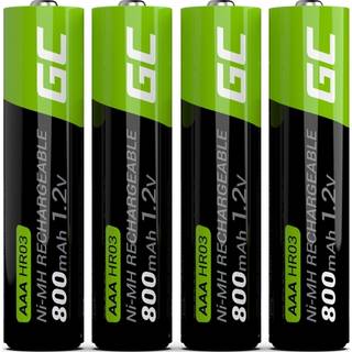 Genopladeligt AAA-batteri NiMH 4 stk 800 mAh Green Cell HR03