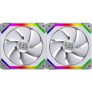 Lian Li UNI FAN SL140 RGB PWM Fans, 2 Pack, Hvid - 140 mm -> Forventet levering: 1-2 hverdage