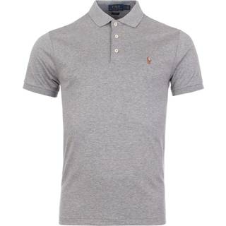 Polo Ralph Lauren Herren Polo-Shirt grau meliert Slim Fit