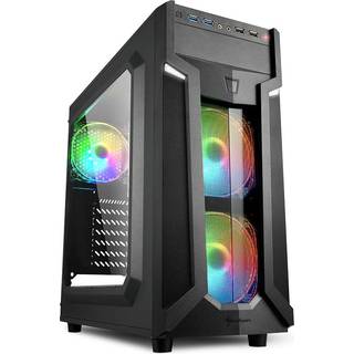 Sharkoon VG6-W RGB - mid tower - ATX - Kabinet - Tower - Sort