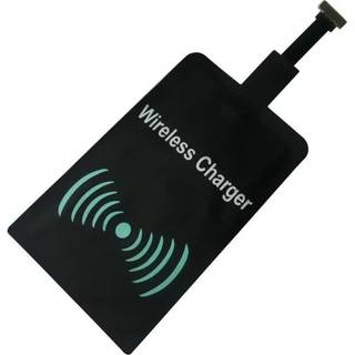 Qi Adapter - Trådløs Modtager for Oplading til Micro-USB - Sort