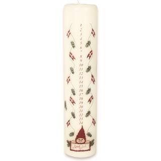 Klarborg Paw kalenderlys råhvid 25 cm