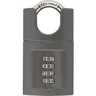 Hængelås med kode / kombinationslås ABUS 158CS/50, med lukket bøjle, Ø8 mm, sølv