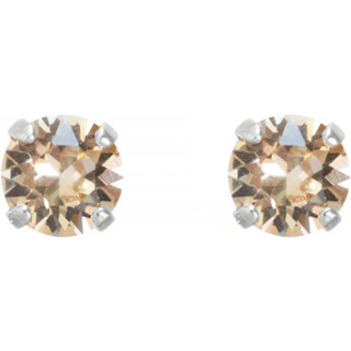 Classic Stud øreringe silk rhodium