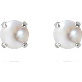 Classic Stud øreringe pearl rhodium