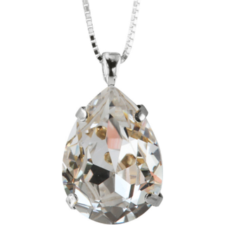 Classic Drop halsbånd crystal rhodium