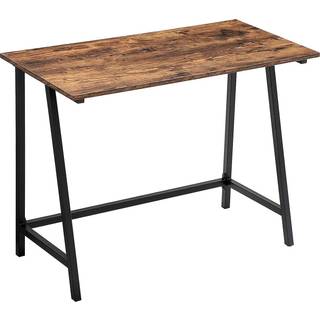 Vasagle Computer Desk, Writing Desk med stålramme, rustik top, arbejdsbord til kontor og hjemmeundersøgelse, let samling, 100 x 50 x 75 cm, industriel