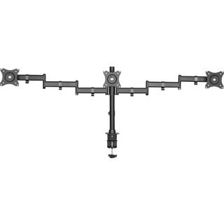 DELTACO Office Bordbeslag til 3 skærme, 4-Led, 13"-27", 3x8kg, 75x75-100x100