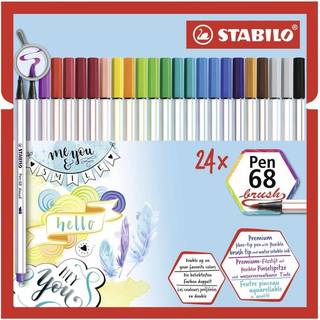 Pen 68 Brush im Kartonetui ohne Neonfarben 24 Farben