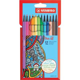Pen 68 im Kartonetui 12 Farben - Mehrfarbig