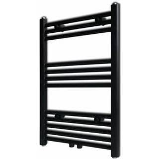 Håndklæderadiator Centralvarme Sort - Lige / 500 x 764 mm