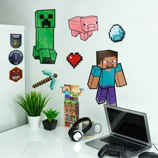 Minecraft vægklistermærker - 20 stk.+