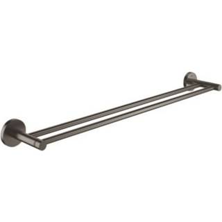 GROHE Essentials dobbelt håndklædestang, 60 cm, børstet hard graphite