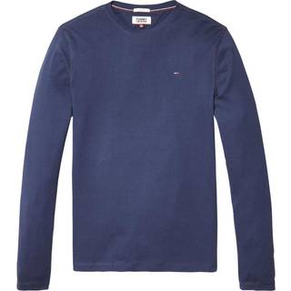 Tommy Hilfiger Original logo L/Æ t-shirt - Navy - Str. XL - Modish.dk