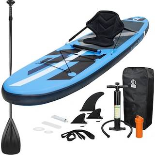 Surfbræt Stand Up Paddle SUP bord padle bord oppustelige kajak sæde Blå 305cm