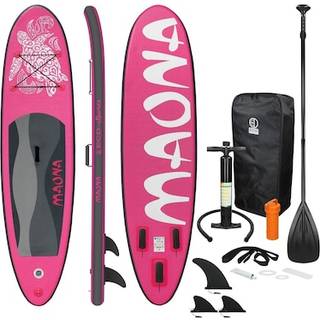 Surfbræt Stand Up Paddle SUP bord Maona padle bord oppustelige pink 308 cm