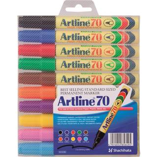 Artline EK70/10W Permanent ass farver - 10 pcs