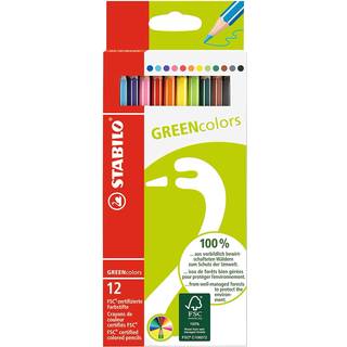 Stabilo Green Farveblyanter | 12 farver