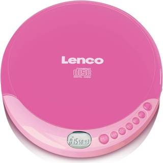 Lenco - Bærbar cd-afspiller med opladningsfunktion Pink - CD-011PK