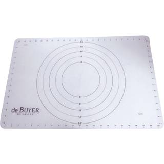 de Buyer Arbeitsmatte 60x40 cm mit Markierungen - Silikon - Silber