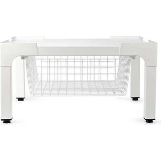 Nedis - Stativ til vaskemaskine og tørretumbler | Trådkurv | 200 kg | Hvid - WAST140WT