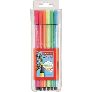 Pen 68 Neonfarben im Etui 6 Farben - Mehrfarbig