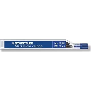 Stifter Mars Micro 0,7mm 2B, Staedtler 250 07-2B, rør med 12 stifter