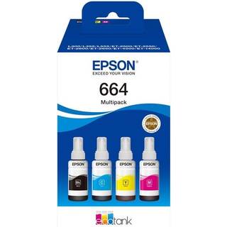 Epson EcoTank 664 / 4-Pack (Black Yellow Cyan Magenta) Ink - Blækrefill Cyan