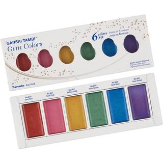 GANSAI TAMBI GEM COLORS 6 colors set, ZIG MC20GC-6V
