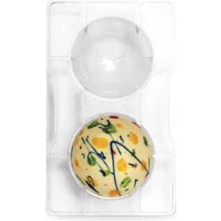 Professionel chokoladeform i polycarbonat - Half Large Sphere with Base Ø7,5 cm