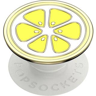 POPSOCKETS Emaljegreb med stativfunktion Premium - citronskive gul