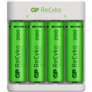 GP BATTERIES GP ReCyko batterioplader, U411 + 4 AA 2000mAh 202231
