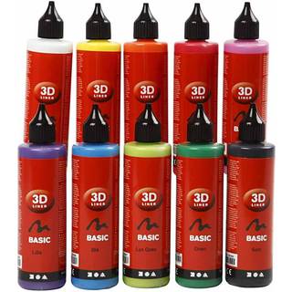 3D Liner - Assorterede Farver, 10x100ml